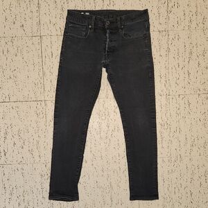 G-Star Raw 3301 Black Fade Slim Tapered Fit Denim Jeans
